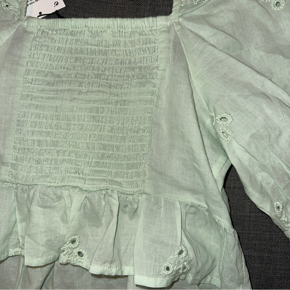 NWT Zara Embroidered Eyelet Blouse Size bloggers fave - Picture 8 of 12